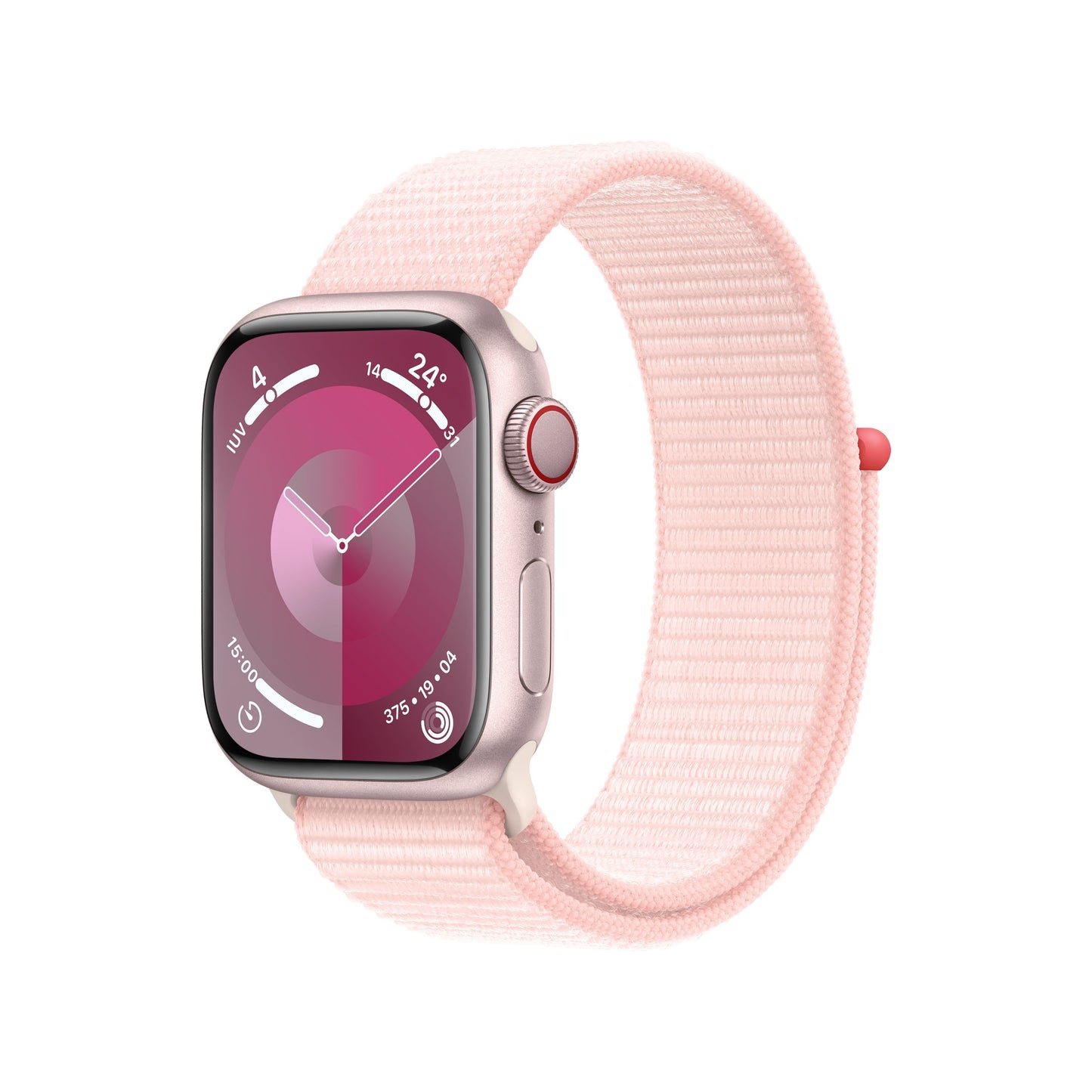 Apple Watch Series 9 41 mm Digital 352 x 430 pixels Touchscreen 4G Pink Wi-Fi GPS (satellite)