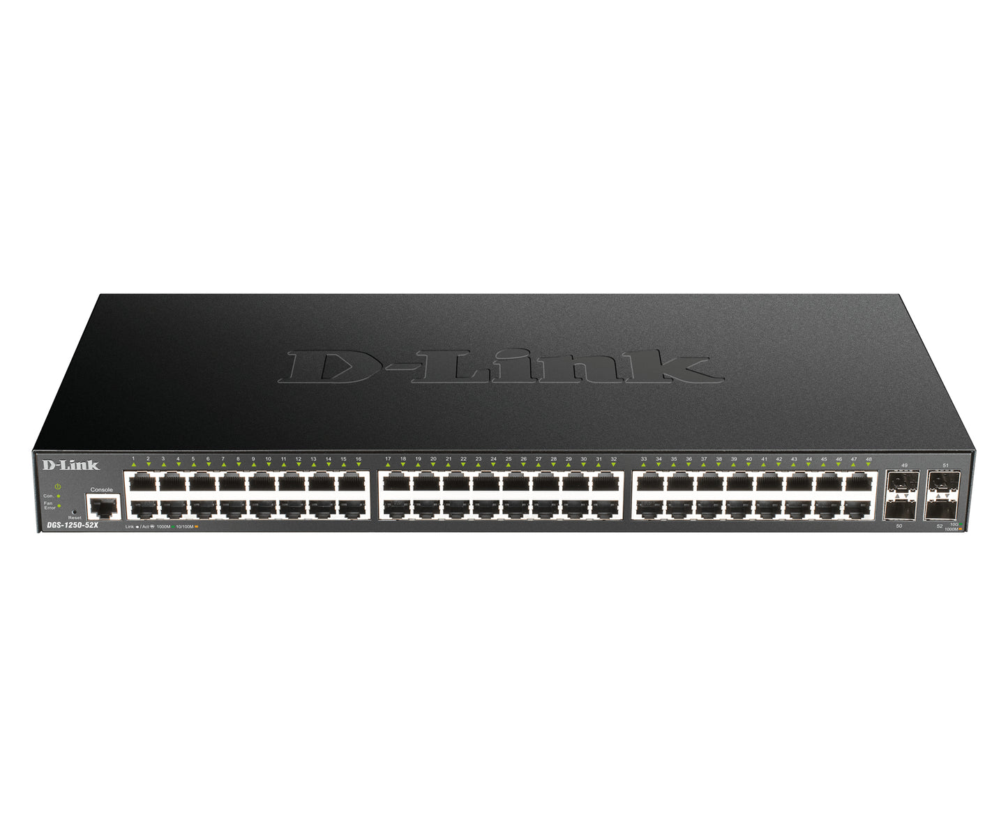 D-Link DGS-1250-52X network switch Managed L3 Gigabit Ethernet (10/100/1000) Black